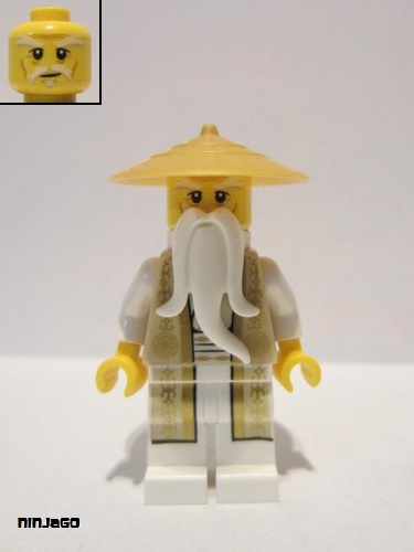 lego 2015 mini figurine njo168 Sensei Wu Gold and Tan Robe 