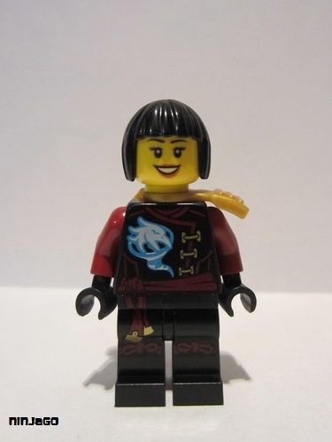 lego 2016 mini figurine njo245 Nya Skybound, Black Bob Cut Hair 