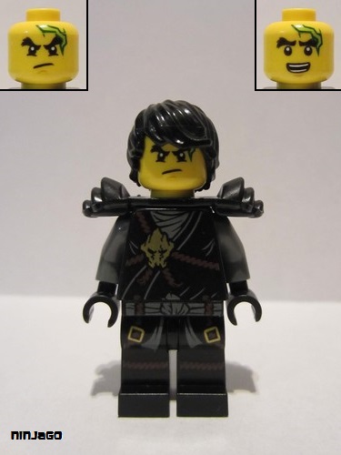 lego 2017 mini figurine njo297 Cole Scabbard, Hair 