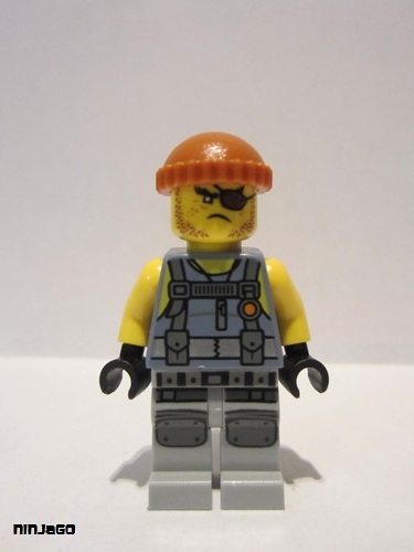 lego 2017 mini figurine njo380 Shark Army Thug Tank Top, Large Knee Plates 