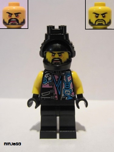 lego 2018 mini figurine njo414 Sons of Garmadon Biker  