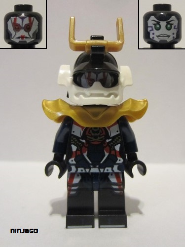 lego 2018 mini figurine njo428 Samurai X (P.I.X.A.L.) Sons of Garmadon / Hunted, Small Horns 