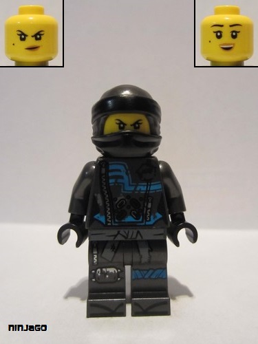 lego 2019 mini figurine njo475b Nya Crooked Smile / Open Mouth Smile<br/>Without Asian Symbol on Wrap 