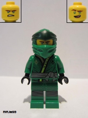 lego 2019 mini figurine njo514 Lloyd Black Dots, Lime and Gold Trim Tunic 