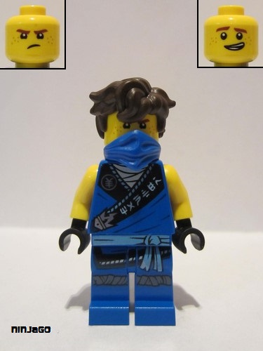 lego 2020 mini figurine njo576 Jay Legacy, Rebooted, Ninjago Logogram 'MANTER' on Torso 