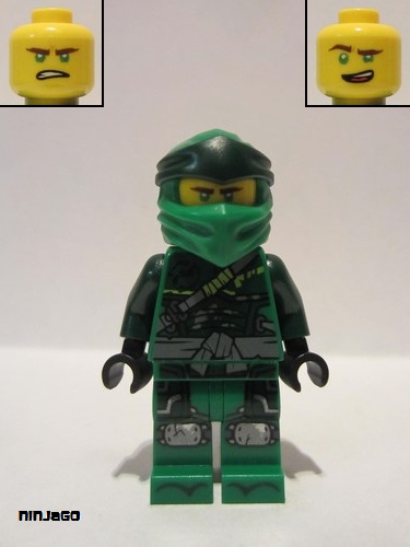 lego 2020 mini figurine njo597 Lloyd Hunted Robe, Green Wrap Type 4 