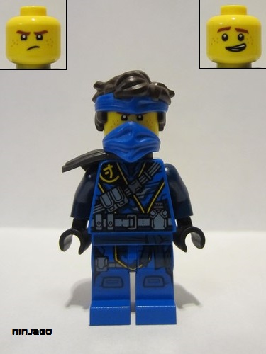 lego 2021 mini figurine njo679 Jay The Island, Mask and Hair with Bandana 