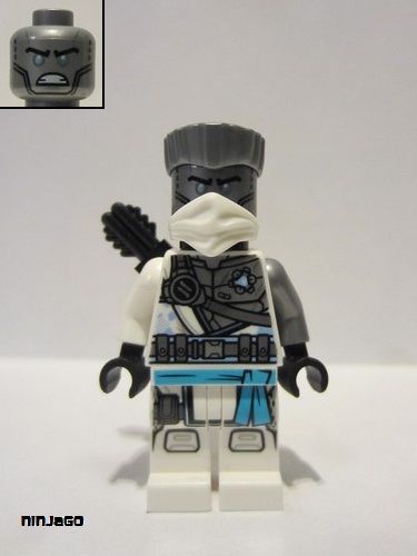 lego 2021 mini figurine njo687 Zane The Island, Mask and Hair, Quiver 