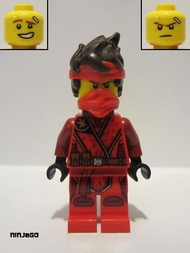 lego 2021 mini figurine njo706 Kai The Island, Mask, Hair with Bandana, Neck Bracket 