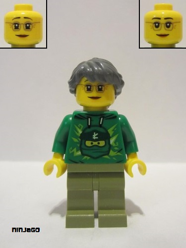 lego 2021 mini figurine njo734 Misako Green Hoodie 