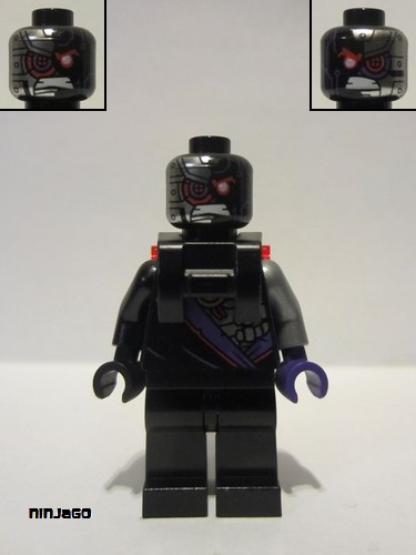 lego 2022 mini figurine njo0750 Nindroid Neck Bracket with Grille Tile and Ingot 