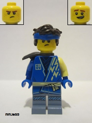 lego 2022 mini figurine njo744 Jay Hair, Shoulder Pad 