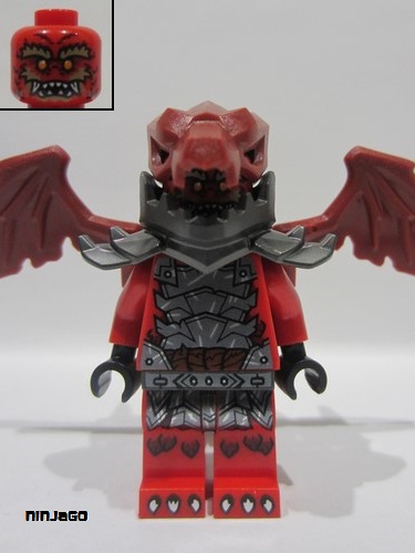 lego 2025 mini figurine njo0931 Dragonian Warrior Dragon Backpack 