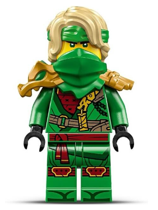 lego 2025 mini figurine njo0974 Lloyd Dragons Rising, Tunic with Strap and Charm, Dragon Shoulder Armor 