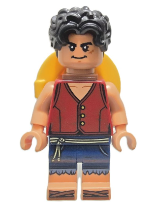 lego 2025 mini figurine op007 Monkey D. Luffy Straw Hat on Back 