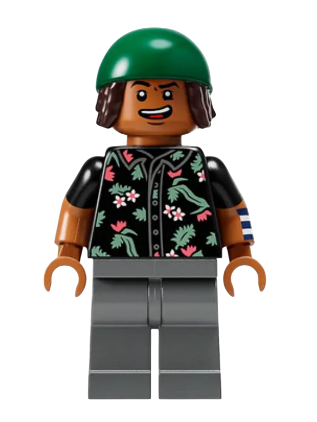 lego 2025 mini figurine op008 Usopp Dark Green Bandana 