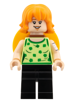 lego 2025 mini figurine op010 Nami Yellowish Green Top, Straw Hat on Back 