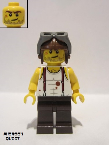 lego 2011 mini figurine pha006 Mac McCloud Aviator Cap 