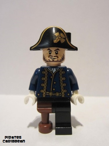 lego 2011 mini figurine poc028 Hector Barbossa With Pegleg 