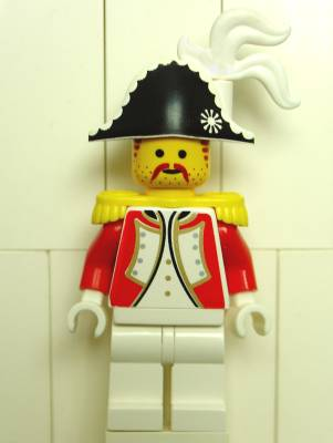 lego 1992 mini figurine pi074 Imperial Guard - Admiral With White Plume Triple 