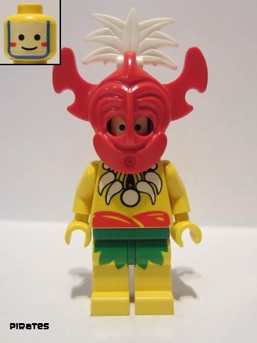 lego 1994 mini figurine pi068 Islander King Kahuka 