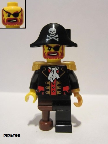 Captain Brickbeard pi081 Lego Figurine Pirates 