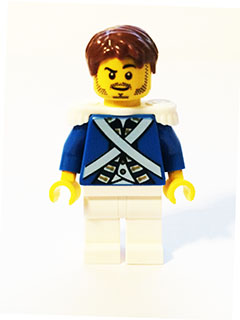 lego 2015 mini figurine pi151 Bluecoat Sergeant 2 Stubble 