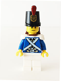 lego 2015 mini figurine pi155 Bluecoat Soldier 4 Sweat Drops 