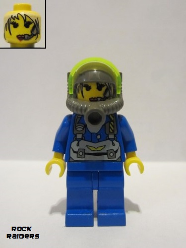 lego 1999 mini figurine rck004 Jet Trans-Neon Green Visor 