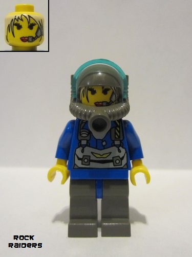 lego 2000 mini figurine rck009 Jet Trans-Light Blue Visor 