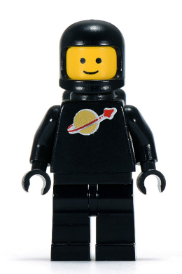 lego 1984 mini figurine sp003 Classic Space Black with Airtanks 