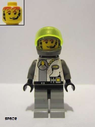 lego 1996 mini figurine sp008 Exploriens Dark Gray Helmet and Radio Torso 