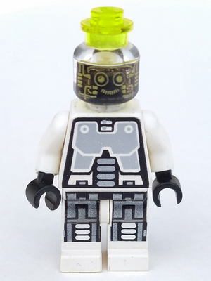 lego 1996 mini figurine sp010a Exploriens Droid Trans-Neon Green Light 