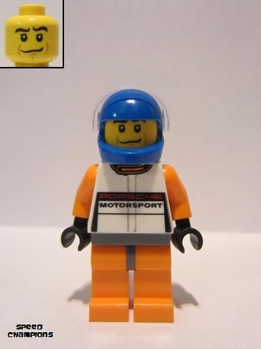 lego 2015 mini figurine sc008 Porsche Race Car Driver 2  