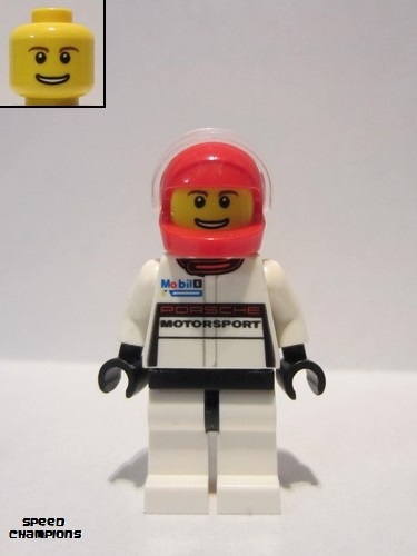 lego 2015 mini figurine sc009 Porsche Race Car Driver 3  