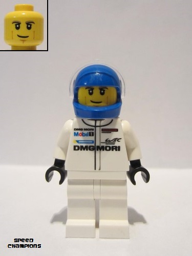 lego 2016 mini figurine sc032 Porsche 919 Hybrid Driver Blue Helmet 