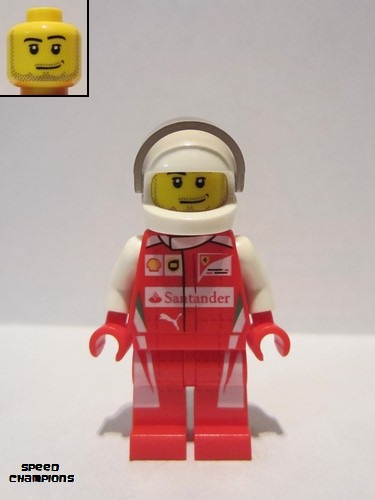 lego 2017 mini figurine sc036 Scuderia Ferrari SF16-H Driver