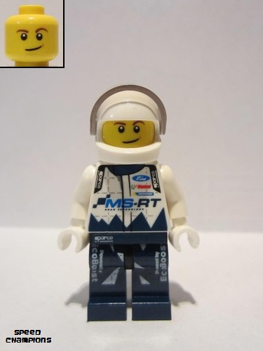 lego 2018 mini figurine sc055 Ford Fiesta M-Sport WRC Driver  