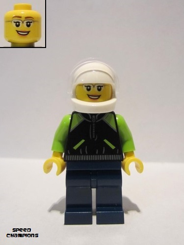 lego 2018 mini figurine sc057 Classic Female Porsche Racing Driver