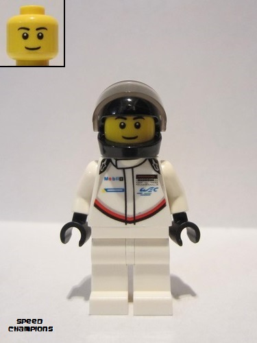 lego 2018 mini figurine sc058 Porsche 911 RSR Driver  