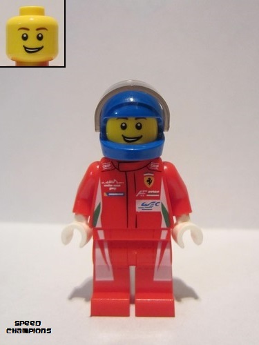 lego 2018 mini figurine sc066 Ferrari 488 GTE Race Car Driver