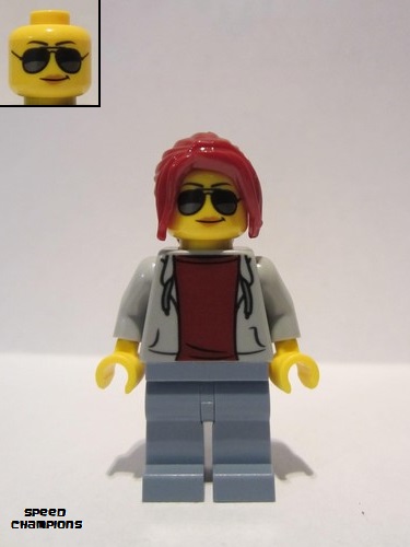 lego 2019 mini figurine sc075 Track Official Female 