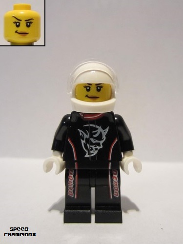 lego 2019 mini figurine sc076 2018 Dodge Challenger SRT Demon Driver Female 