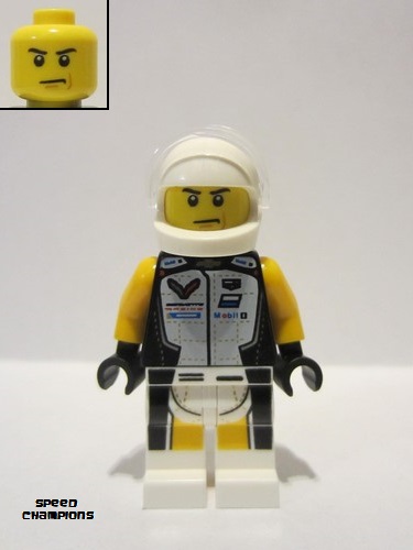 lego 2021 mini figurine sc088 Chevrolet Corvette C8.R Driver  