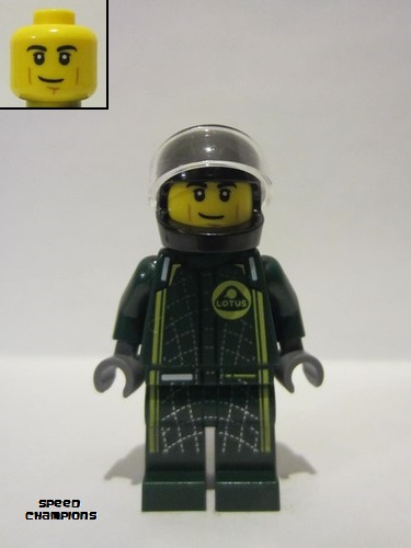 lego 2022 mini figurine sc096 Lotus Evija Driver  