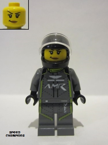 lego 2022 mini figurine sc098 Aston Martin Valkyrie AMR Pro Driver