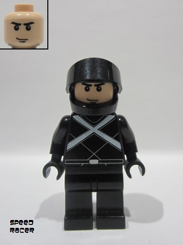 lego 2008 mini figurine sr003 Racer X  