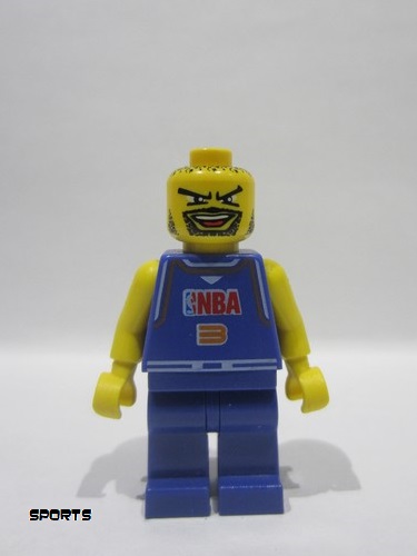 lego 2003 mini figurine nba027a NBA Player Number 3 with Non-Spring Legs 