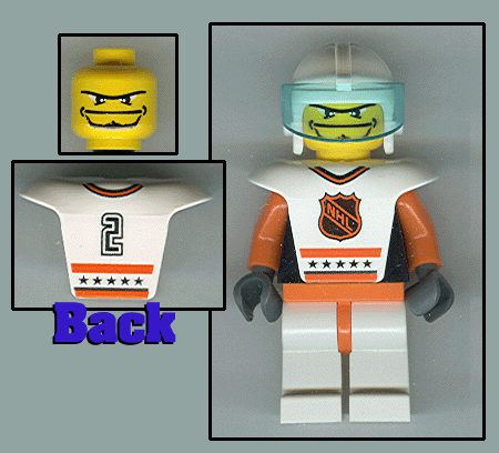 lego 2004 mini figurine hky002 Hockey Player B  