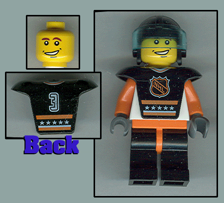 lego 2004 mini figurine hky003 Hockey Player C  